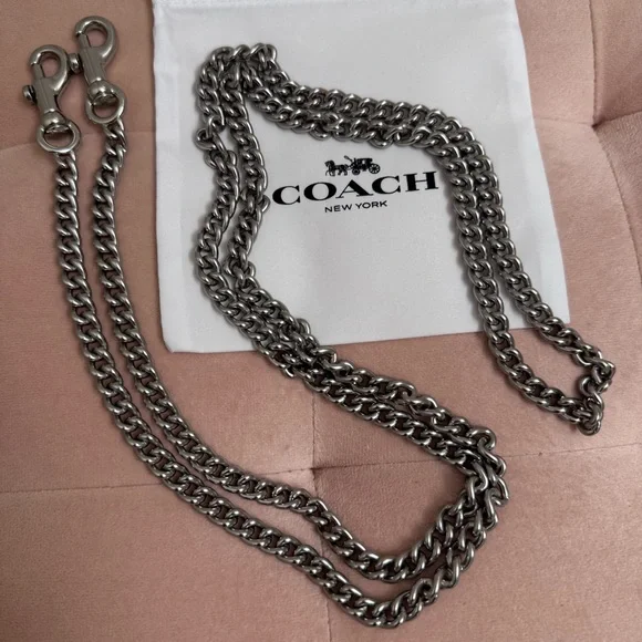 Coach Silver Skinny Chain Strap - Picture 3 of 4